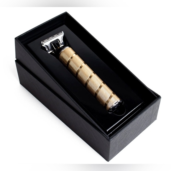 NWT Barbarossa Brothers Skeleton Hair & Beard Trimmer - Knurled Gold - Picture 2 of 8